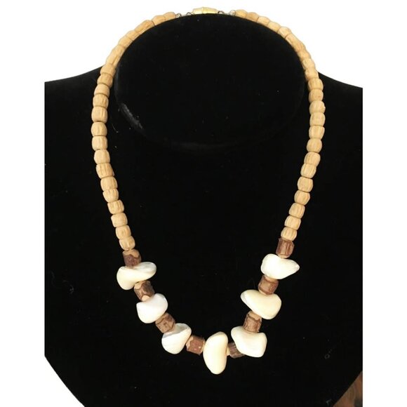 Handmade Jewelry - Hawaiian Handmade Conus Shell Tribal Goddess Choker Necklace